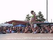 Wild Midwest Biker Chicks Stripping Down In A Biker Rally Contest