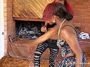 Sensual Ebony Mistress Plays With A Humble White Boy