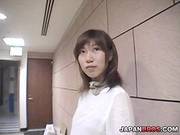 Filthy Japanese Sucking Cock And Jizzed In A Public Restroom