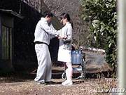 Horny Japanese Nurse Sucks Cock In Front Of A Voyeur