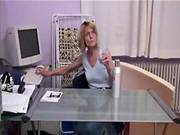 Mature Broad Masturbates And Gets Fucked