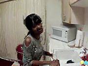 Pretty Black Gf Trina Poked In The Kitchen