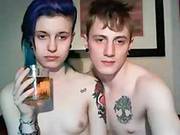Horny Teenage Couple Shagging On Webcam