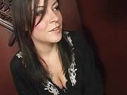 Heavy Chested Brunette Pornstar Plays With Glory Hole Cock