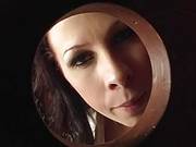 Heavy Chested Brunette Secretary Sucks Glory Hole Meat Stick