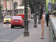Crazy Naked Czech Girl Has Fun On Public 