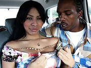 Picked Up Latin Girl Allows Black Dude To Touch Her Huge Boobs