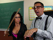 Naughty Brunette Teachr Tabitha Seduces Her Student For Sex