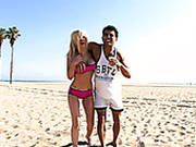 Sex On The Beach With Sexy And Hot Sandra With Her New Friend