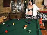 Dirty Fat Whore Masturbates With Dildo After Playing Pool