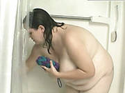 Voluptuous Bbw Sophie Soaps Her Body In The Bathroom