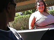 Smiley Ssbbw Hoe Flashes Her Giant Natural Boobs In Kinky Porn Clip