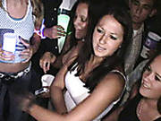 Skanky Blonde College Girl Is Fucking Hard In Front Of A Whole Bunch Of Voyeurs