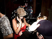 Skanky Girl Demonstrates Her Flexibility At The College Party