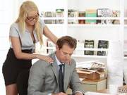 Office Sexbomb Vanessa Cage Fucks Her Workmate