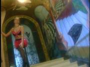 Milf Teases In A Latex Skirt Stockings An 