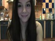 Naughty Brunette With A Banana On Webcam