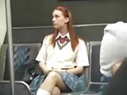 Redhead Girl Bus Seduction