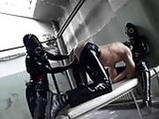Two Gasmaked Mistress And One Slave