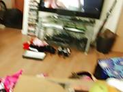 Blonde Cutie In Mini Skirt Gets Ready Before Filming