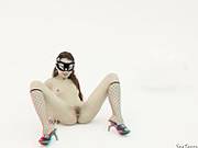 Flexible Girl Posing In A Studio 3d Porn Backstage