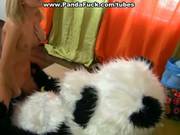 This Horny Bitch Rides This Pandas Cock Up Her Cunt