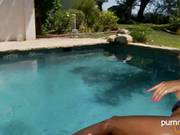 Puma Swede Blonde Milf Swimming Naked In The Pool