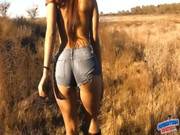 Amazing Body Babe Outdoor Nudism Perfect Ass Pussy N Tits
