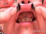 Pierced Kinky Redhead Finger Fucks Skinny Cunt