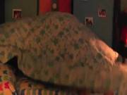 Teens In College Having Sex Under Blanket In Their Dorm Room