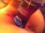 Maine Girlfriend Fucks Lube Bottle