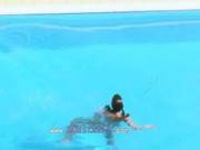Three Teens Secret Fucking By The Pool