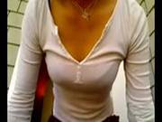 Cute Amateur Brunette Teen Solo On The Porch