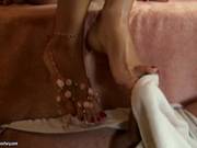 Luscious Victoria Tiffany Rubs This Dick With Her Feet