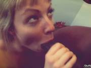 Adrianna Nicole Clean The Black Cock By Her Mouth