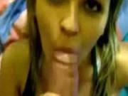 Cute Brunette Sucks Dick For A Creamy Facial