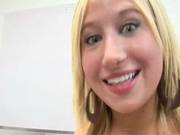 Blonde Cutie Kelsey Roberts Shows Off And Sucks Cock