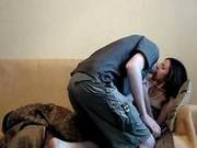 Sexy Brunette Slut Sucks Cock In Home Made Porn