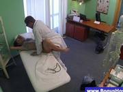 Brunette Patient Getting Oral From Her Doctor
