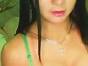Gorgeous Tranny Strokes Her Hard Cock