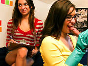 Two Girls Studying The Effects Of Porn On College Students