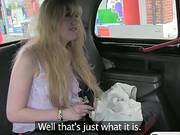 Bushy Blonde Amateur Pussy Stuffed For A Free Taxi Fare