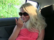 Sexy Blonde Chick Fuck Doggystyle Hard In The Backseat By The Stranger