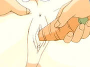 Hentai Maid Gets Shoved Carrot Into Her Wetpussy