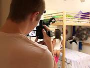 19 Yr Old College Hottie Seduces The Camera Man