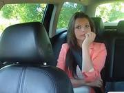 Pretty Amateur Brunette Girl Nailed By Fake Driver