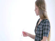 Blonde Teen Giving Hot Solo