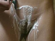 Blonde Babe Shaving Under The Shower