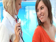 Hot Nurse Having Lesbian Stimulation