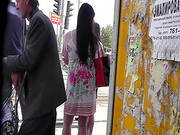 Voyeur Enjoying Outdoor Upskirt Posing
